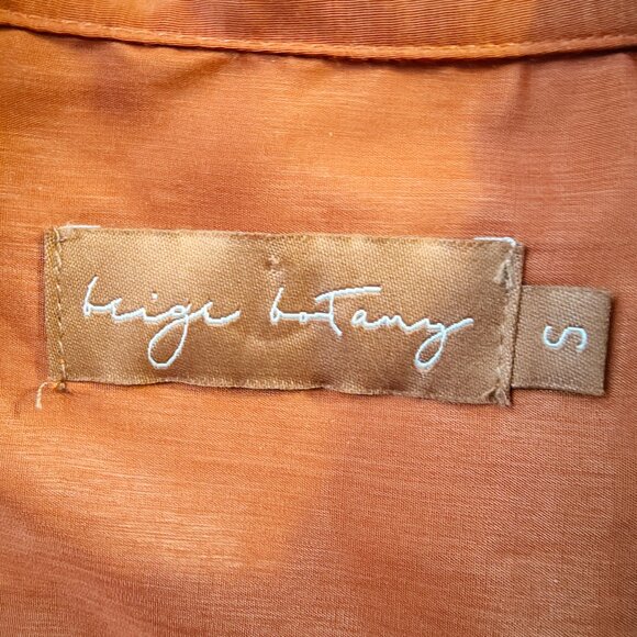 Beige Botany Rust Wrap Around Top S - Picture 5 of 13